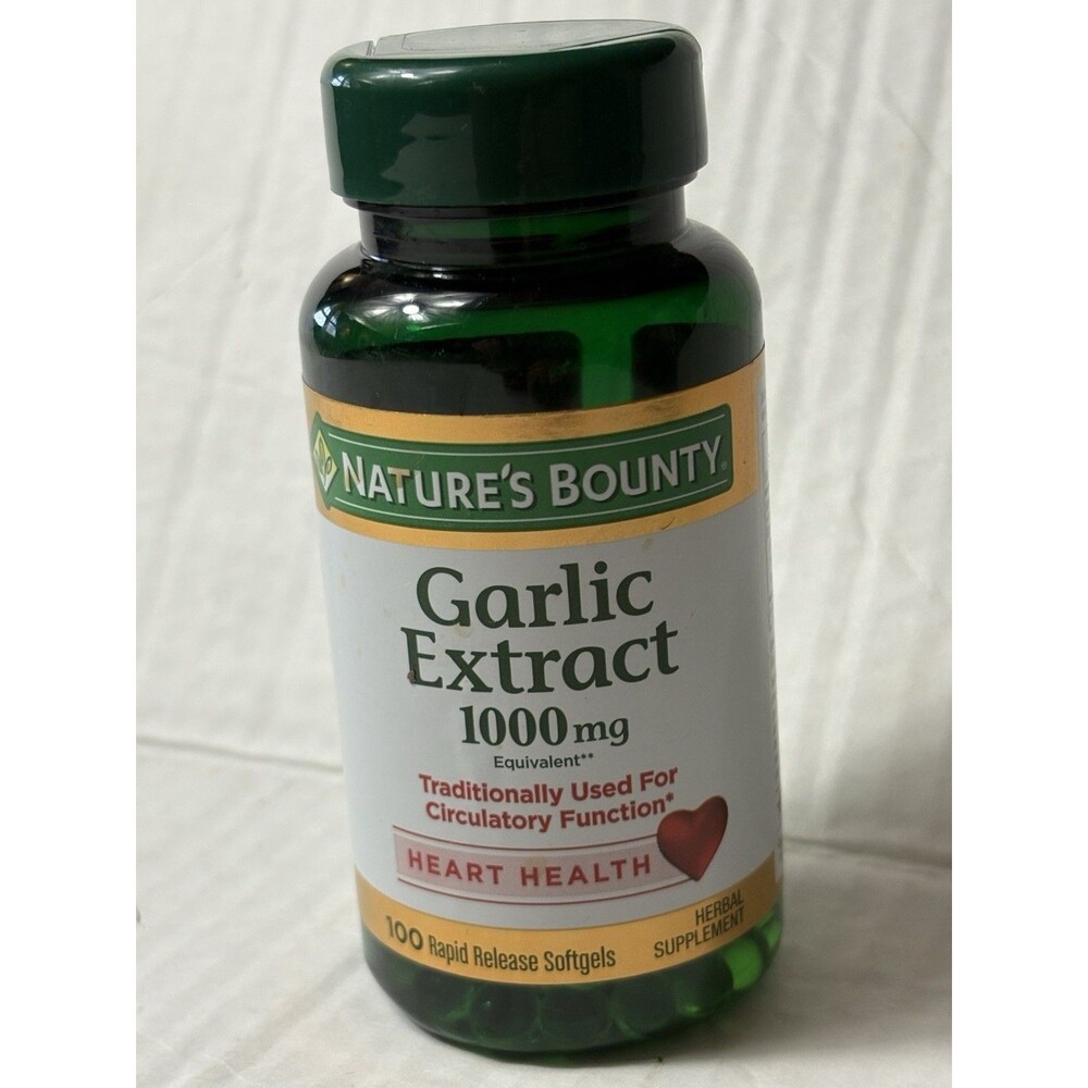 Nature’s Bounty Garlic Extract 1000mg 100 Softgels Sealed EXP 09/2027